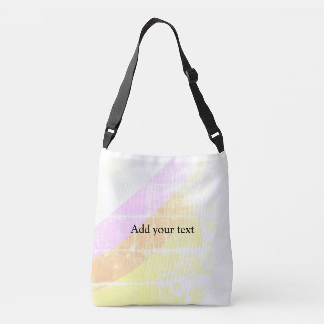simple minimal add your name bridesmaid wedding   crossbody bag (Back)