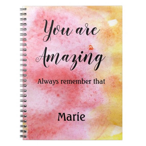 simple minimal add your name city watercolor art notebook