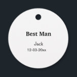 SIMPLE MINIMAL add your name custom best man Favor Tags<br><div class="desc">design</div>