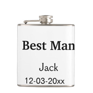 SIMPLE MINIMAL add your name custom best man Flask