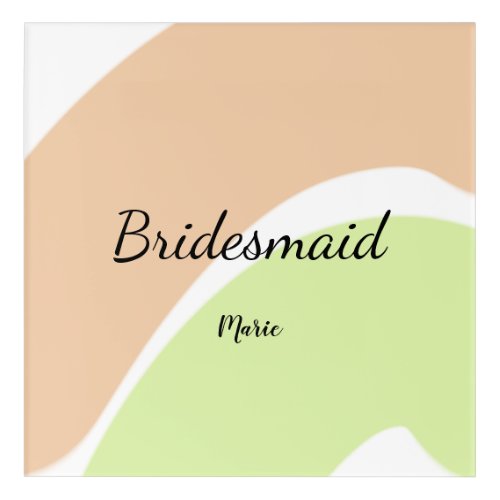 SIMPLE MINIMAL add your name custom bridesmaid   C Acrylic Print
