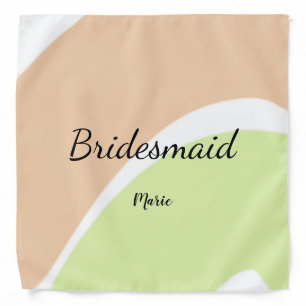 SIMPLE MINIMAL add your name custom bridesmaid C Bandana