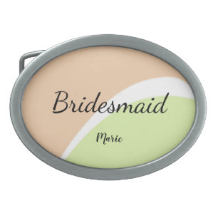 SIMPLE MINIMAL add your name custom bridesmaid   C Belt Buckle