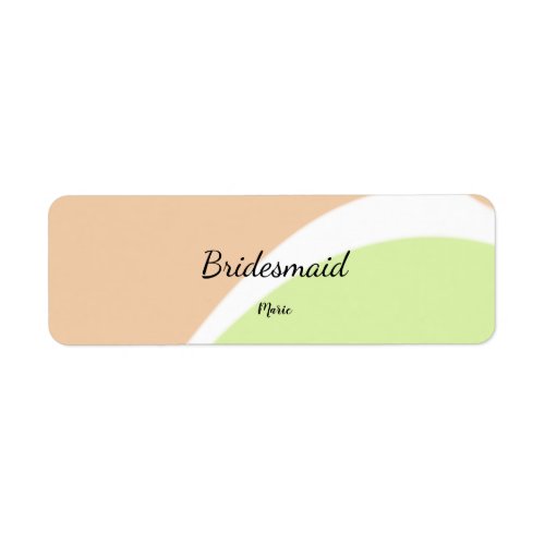 SIMPLE MINIMAL add your name custom bridesmaid   C Label