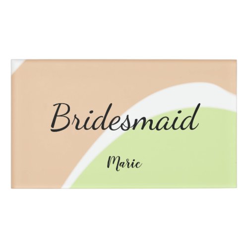 SIMPLE MINIMAL add your name custom bridesmaid   C Name Tag