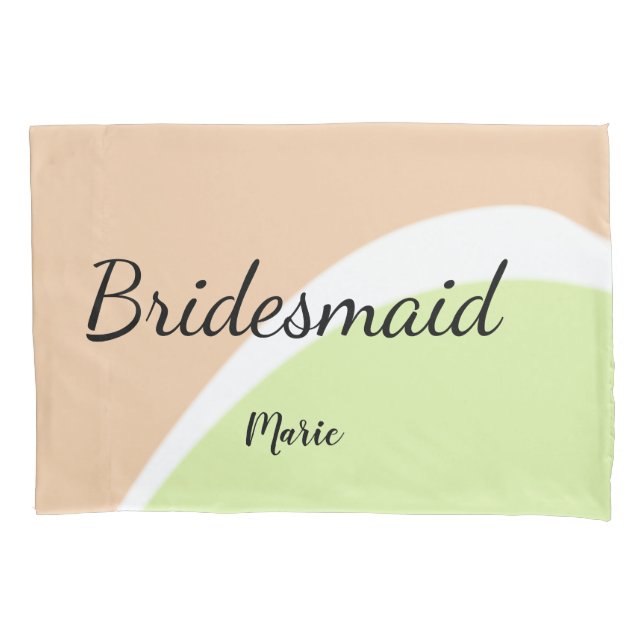 SIMPLE MINIMAL add your name custom bridesmaid   C Pillow Case (Front)