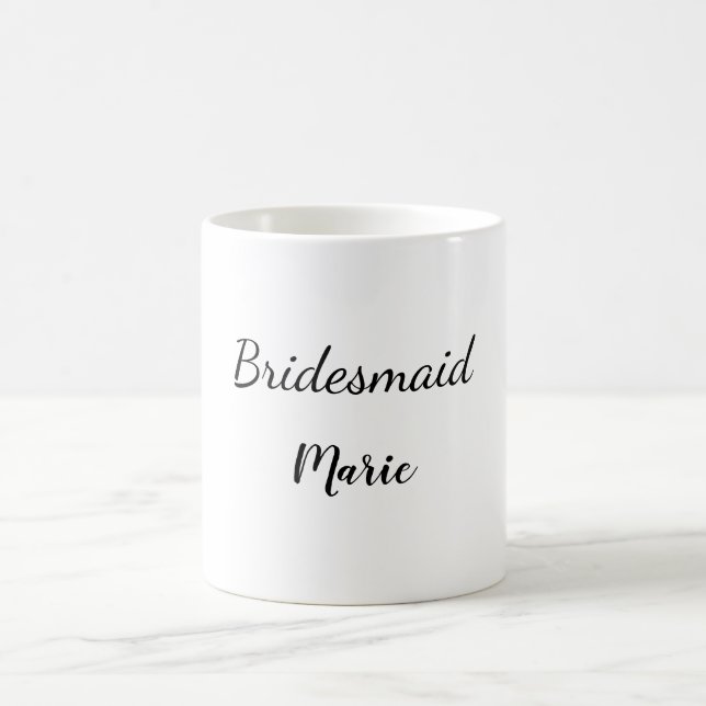SIMPLE MINIMAL add your name custom bridesmaid  Coffee Mug (Center)