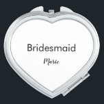 SIMPLE MINIMAL add your name custom bridesmaid     Compact Mirror<br><div class="desc">design</div>