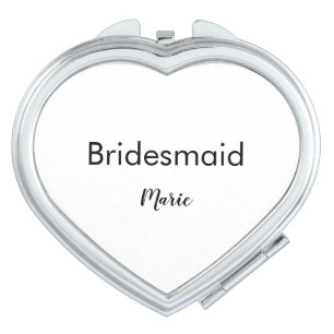 SIMPLE MINIMAL add your name custom bridesmaid     Compact Mirror
