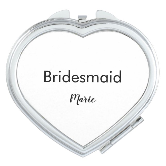SIMPLE MINIMAL add your name custom bridesmaid     Compact Mirror (Front)