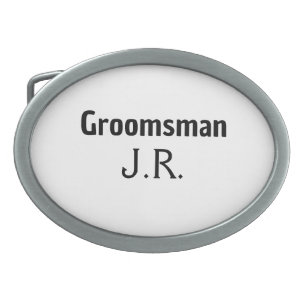 SIMPLE MINIMAL add your name custom groomsman Belt Buckle