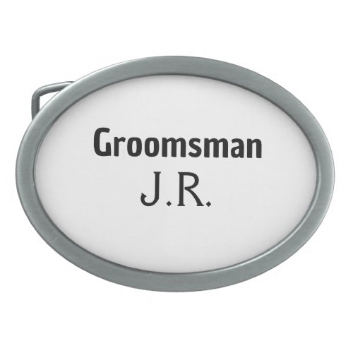 SIMPLE MINIMAL add your name custom groomsman     Belt Buckle