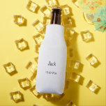 SIMPLE MINIMAL add your name custom groomsman  Bottle Cooler<br><div class="desc">design</div>