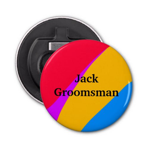 SIMPLE MINIMAL add your name custom groomsman  Bottle Opener