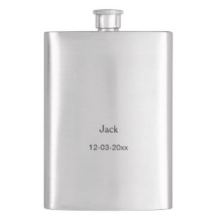 SIMPLE MINIMAL add your name custom groomsman Flas Flask