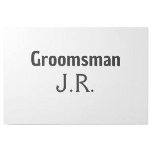 SIMPLE MINIMAL add your name custom groomsman Gallery Wrap