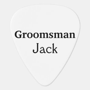 SIMPLE MINIMAL add your name custom groomsman     Guitar Pick
