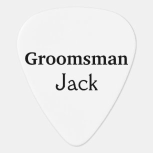 SIMPLE MINIMAL add your name custom groomsman     Guitar Pick
