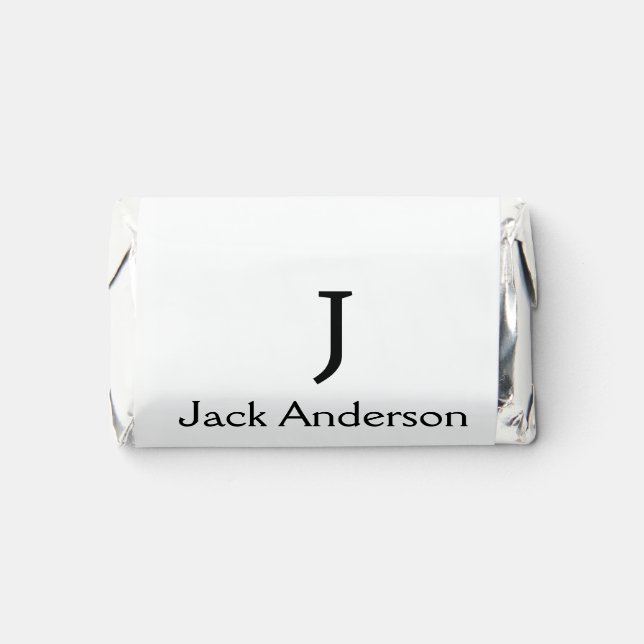 SIMPLE MINIMAL add your name custom groomsman  Hershey's Miniatures (Front)