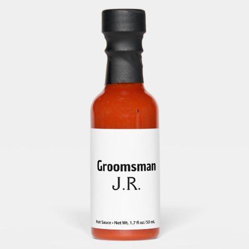 SIMPLE MINIMAL add your name custom groomsman     Hot Sauces