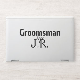 SIMPLE MINIMAL add your name custom groomsman HP Laptop Skin