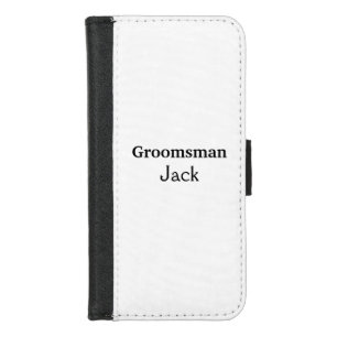 SIMPLE MINIMAL add your name custom groomsman iPhone 8/7 Wallet Case