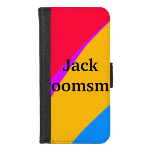 SIMPLE MINIMAL add your name custom groomsman  iPhone 87 Wallet Case