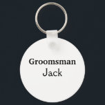 SIMPLE MINIMAL add your name custom groomsman    Keychain<br><div class="desc">design</div>