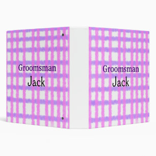 SIMPLE MINIMAL add your name custom groomsman name 3 Ring Binder
