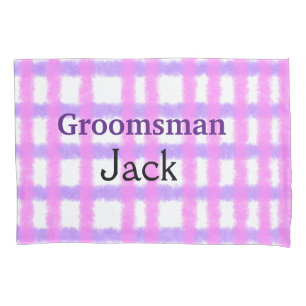 SIMPLE MINIMAL add your name custom groomsman name Pillow Case