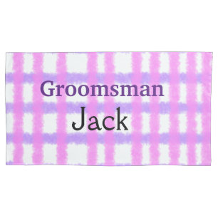 SIMPLE MINIMAL add your name custom groomsman name Pillow Case