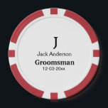SIMPLE MINIMAL add your name custom groomsman  Poker Chips<br><div class="desc">design</div>