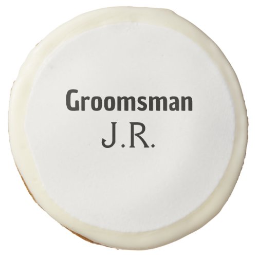 SIMPLE MINIMAL add your name custom groomsman     Sugar Cookie