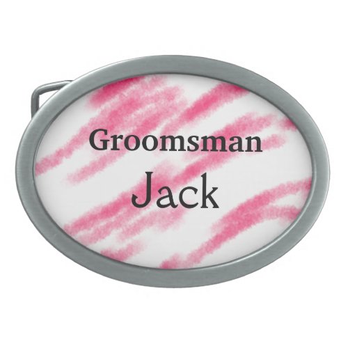 SIMPLE MINIMAL add your name custom groomsman    T Belt Buckle
