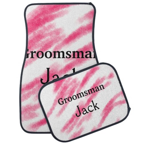 SIMPLE MINIMAL add your name custom groomsman    T Car Floor Mat