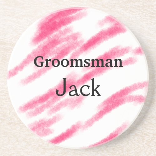 SIMPLE MINIMAL add your name custom groomsman    T Coaster