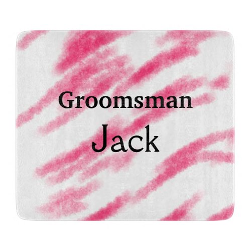 SIMPLE MINIMAL add your name custom groomsman    T Cutting Board