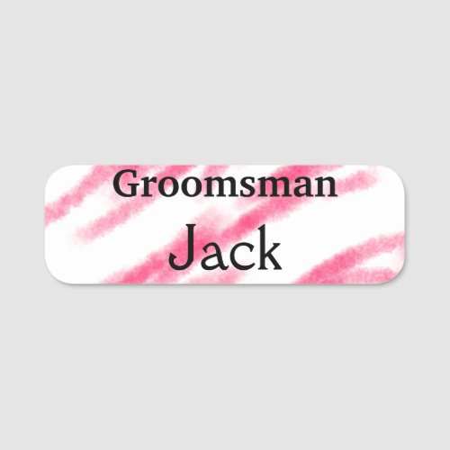 SIMPLE MINIMAL add your name custom groomsman    T Name Tag