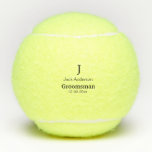 SIMPLE MINIMAL add your name custom groomsman  Tennis Balls<br><div class="desc">design</div>