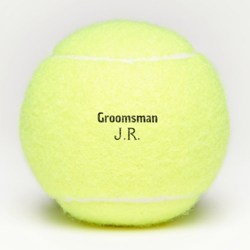SIMPLE MINIMAL add your name custom groomsman     Tennis Balls