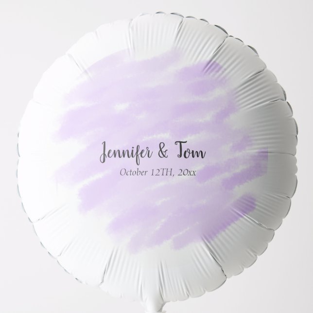 simple minimal add your name custom wedding unity  balloon (Front)