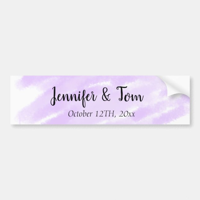 simple minimal add your name custom wedding unity  bumper sticker (Front)