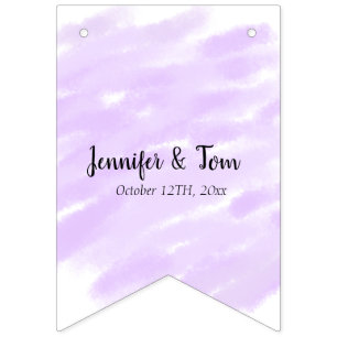 simple minimal add your name custom wedding unity bunting flags