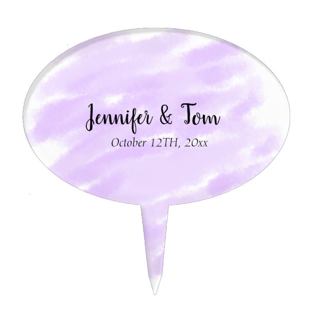 simple minimal add your name custom wedding unity  cake topper (Front)