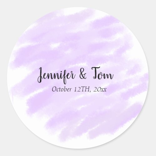 simple minimal add your name custom wedding unity  classic round sticker