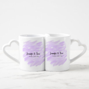 simple minimal add your name custom wedding unity coffee mug set