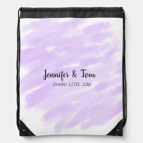simple minimal add your name custom wedding unity  drawstring bag