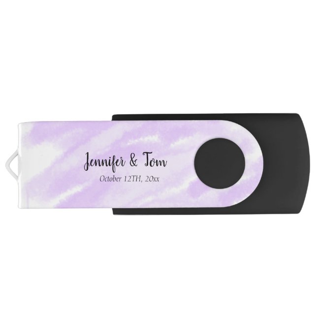 simple minimal add your name custom wedding unity  flash drive (Back)