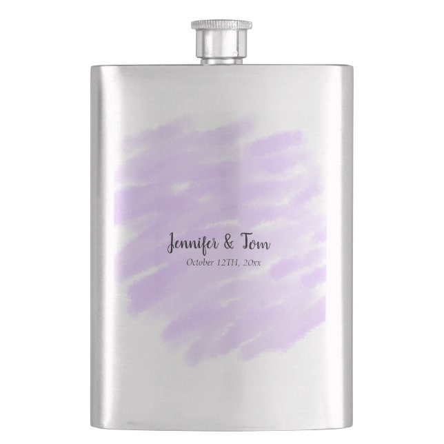 simple minimal add your name custom wedding unity  flask (Front)