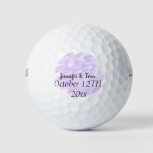 simple minimal add your name custom wedding unity golf balls